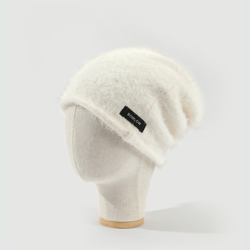 Black Label Rolled Edge Plush Slouchy Beanie
