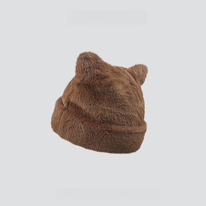 Cute Cat Ears Mink-like Beanie