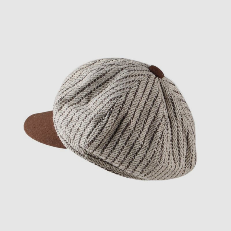 Patchwork Stripes British Newsboy Cap