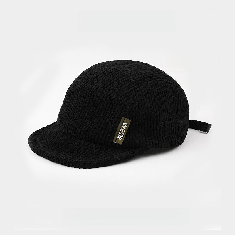 Warm Corduroy Short Brim Soft Top 5 Panel Cap