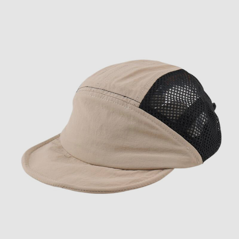 Summer Half Mesh Breathable Quick-Drying 5 Panel Cap