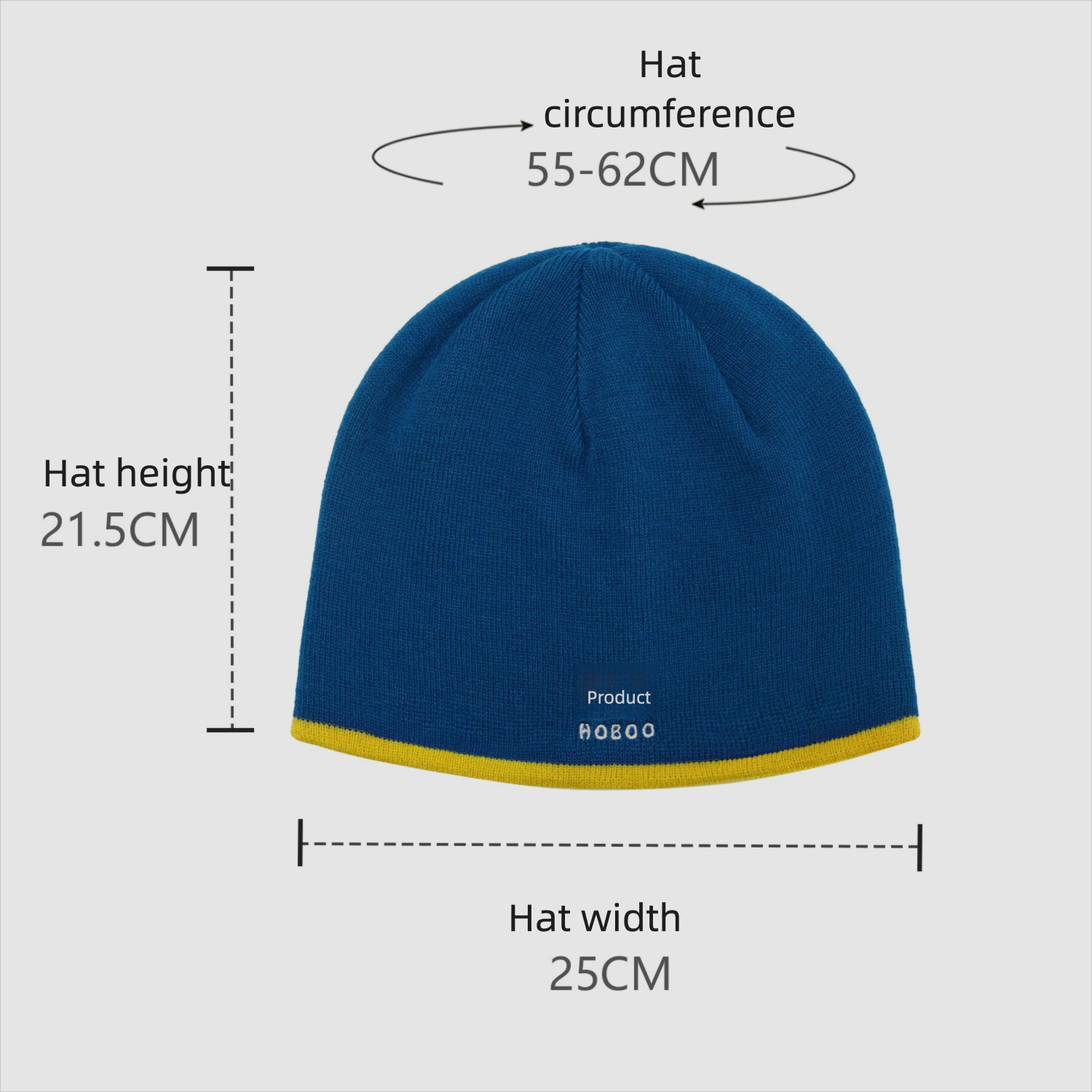 Big Head Stretchy Knit Beanie Unisex - Winter Warm Pull-On Hat for Skiing Hiking Outdoor Adventures