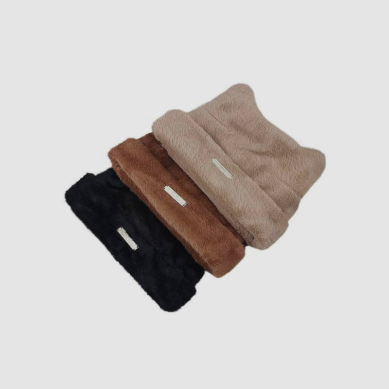 Imitation Mink Fur Knitted Hat Cold Hat