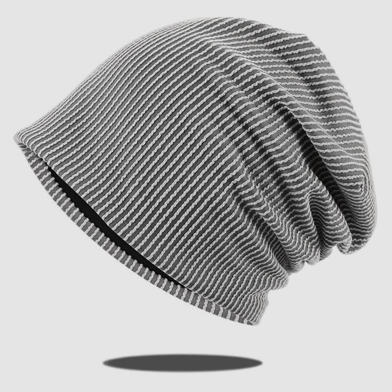 Men's Hat Large Head Circumference Beanie Unisex Loose Knitted Hat
