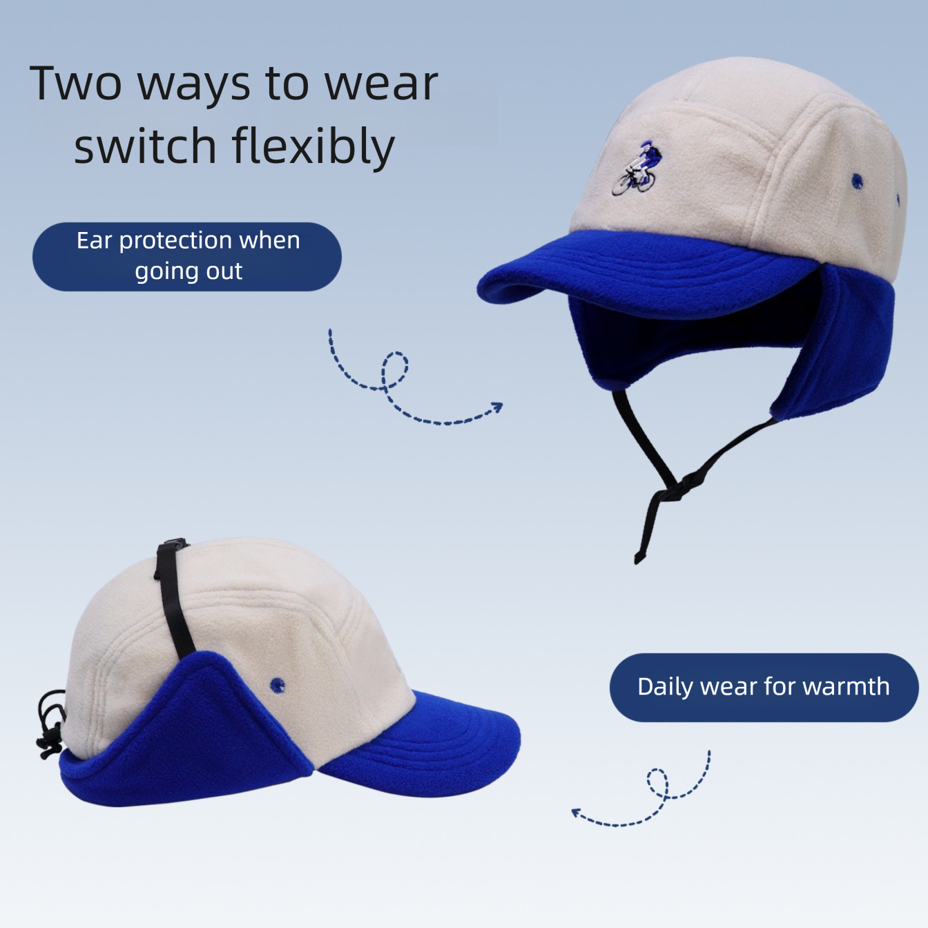 Cycling Warm Windproof Thickened Ear-Flap Trooper Cap (Unisex)