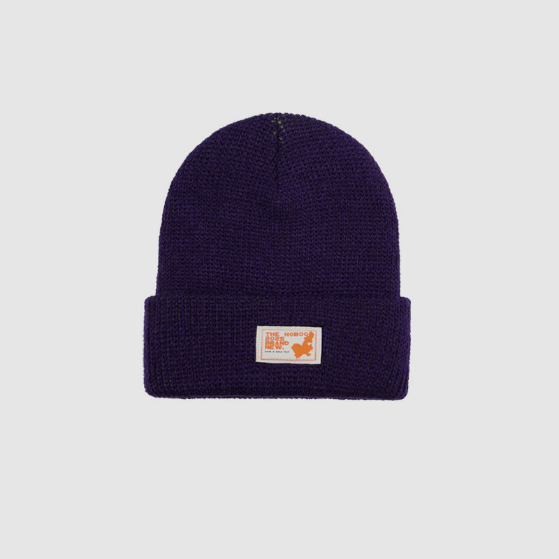 Color Block Knitted Cold-Proof Warm Beanie