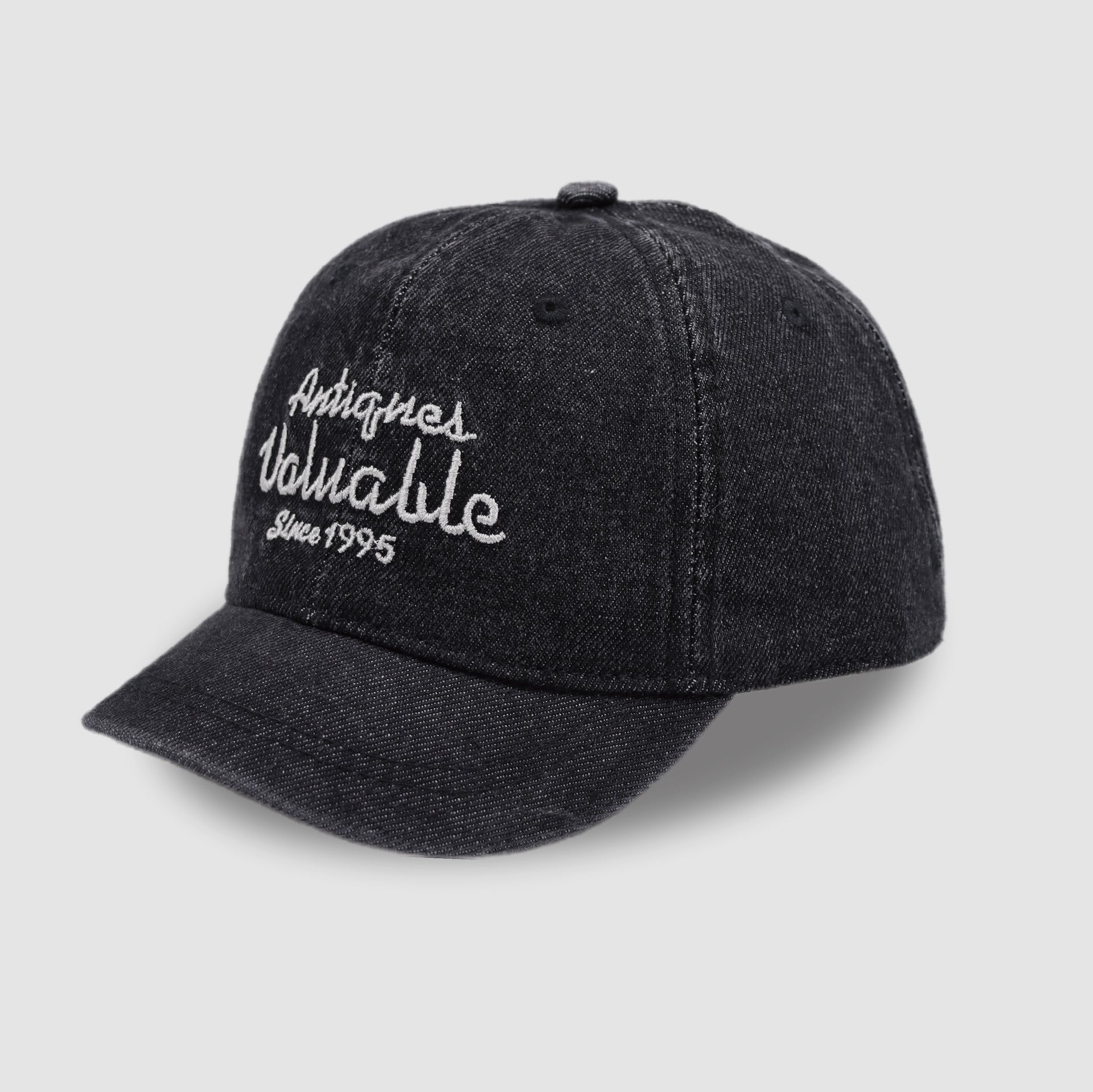 Denim Letter Embroidered Baseball Cap