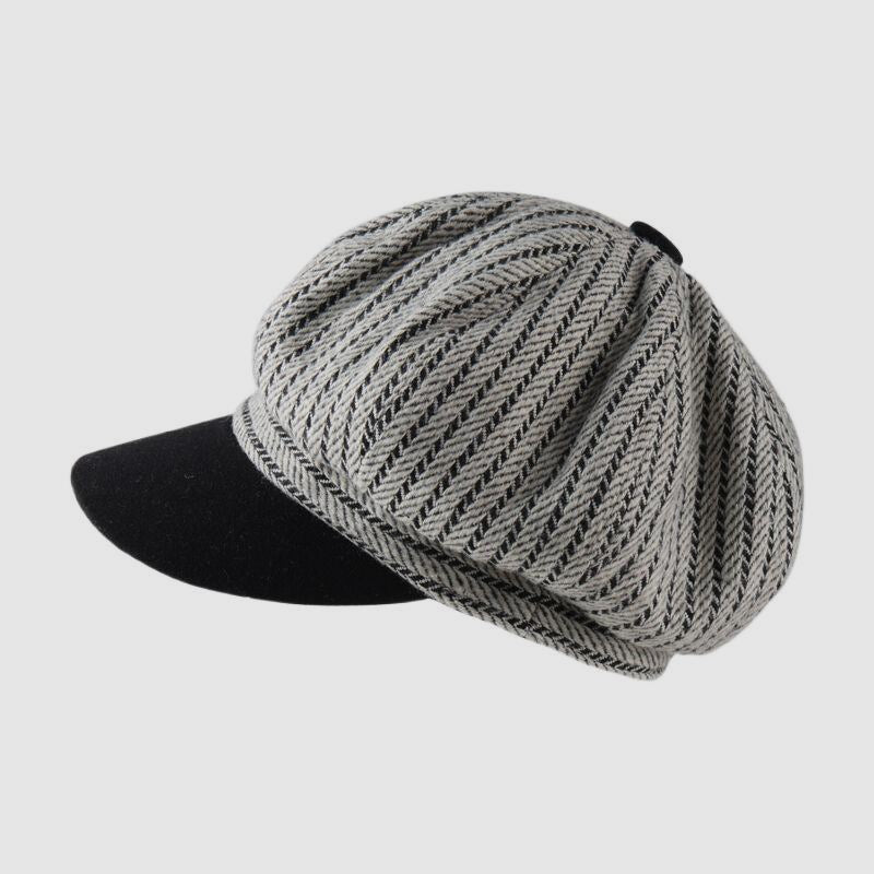 Patchwork Stripes British Newsboy Cap