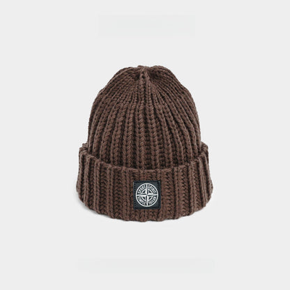 Solid Color Thick Needle Warm Beanie