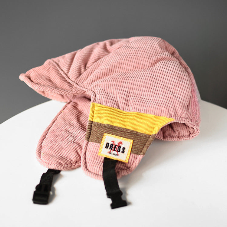 Color Block Splicing Cold-Proof Fleece-Lined Warm Outdoor Cycling Trapper