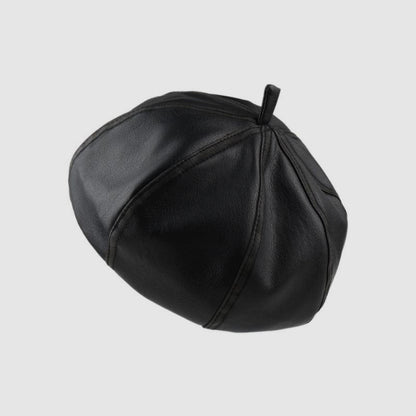 Modern Pu Distressed Beret