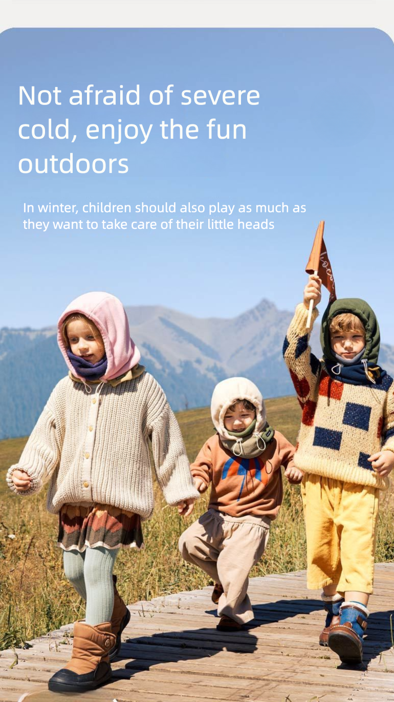 Children's Hat Scarf Integrated Windproof Mask Anti-static Ear Protection Hat