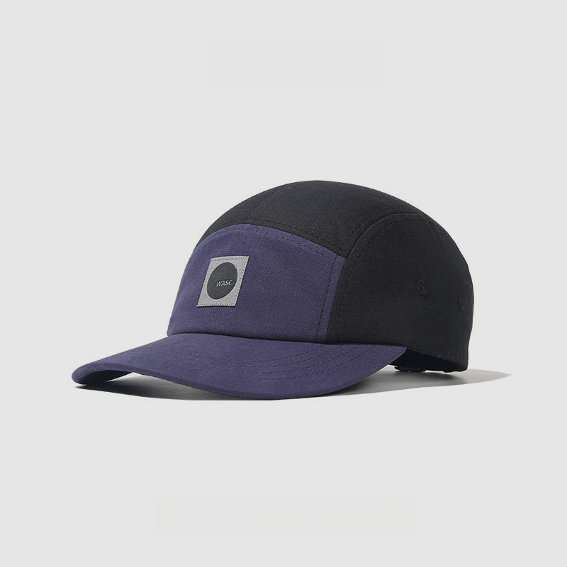 Wide Brim Soft Top American Style 5 Panel Cap