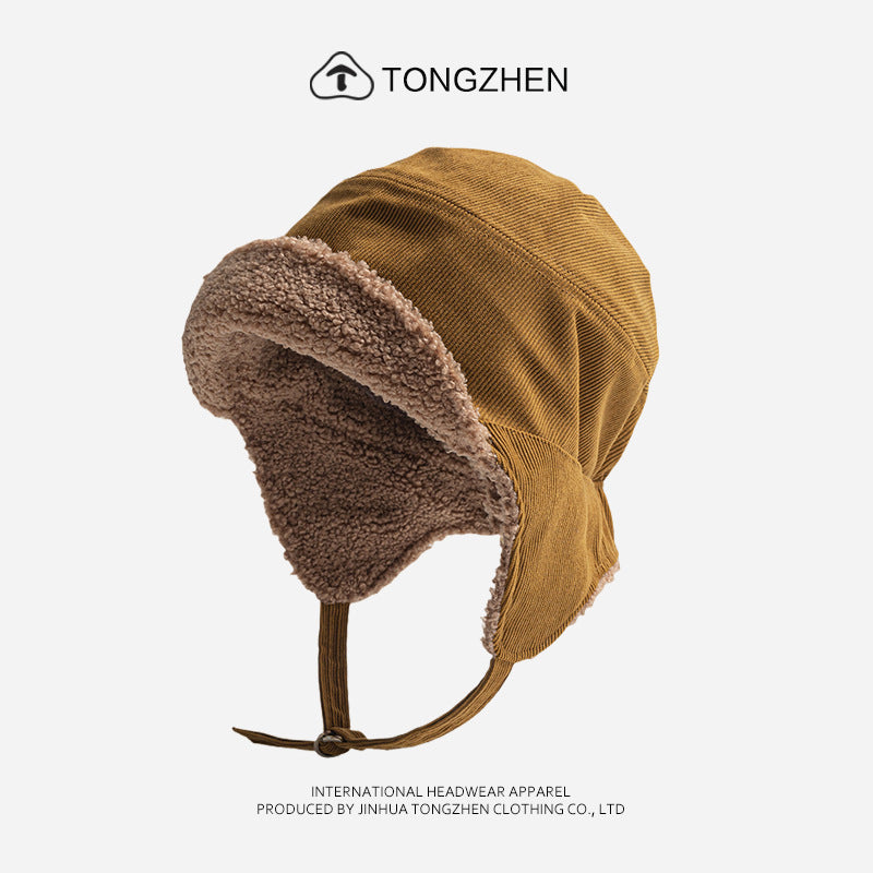Double-Sided Wear Ear Protection Flight Hat Cycling Warm Windproof Trapper