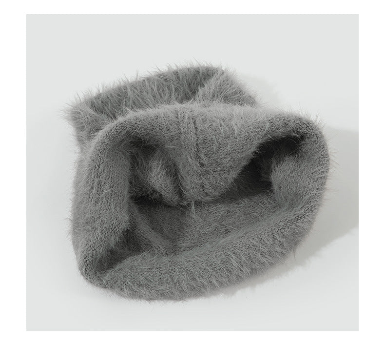 Black Label Rolled Edge Plush Slouchy Beanie