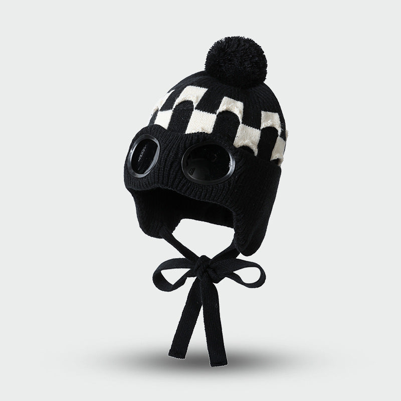 Checkered Goggle Beanie