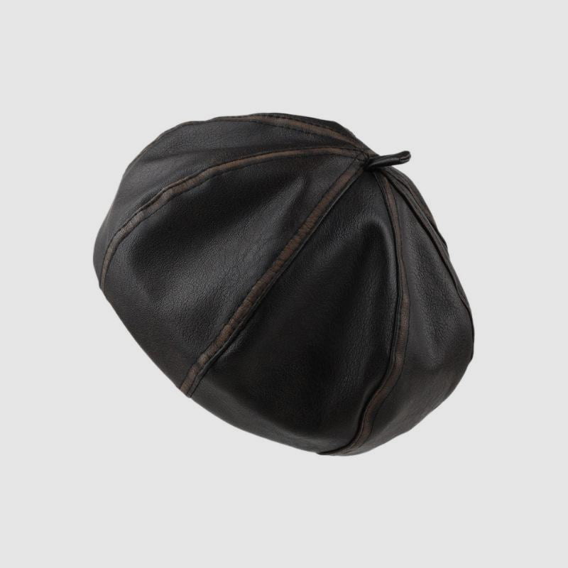 Modern Pu Distressed Beret