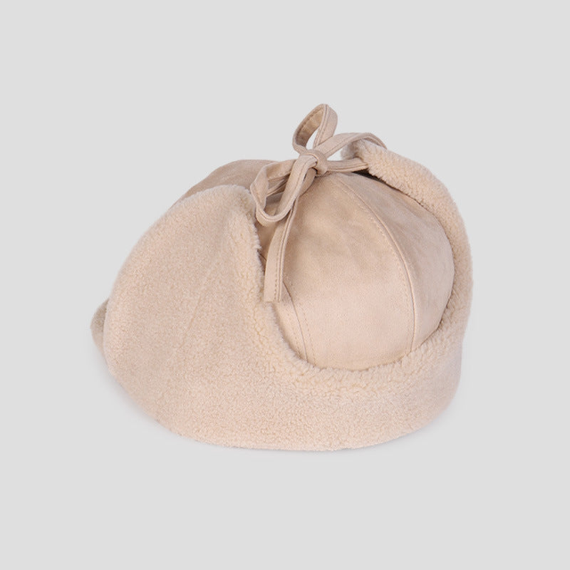Suede Women's Ear Protection Windproof and Coldproof Hat