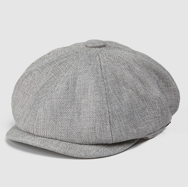 Linen British Flat Cap
