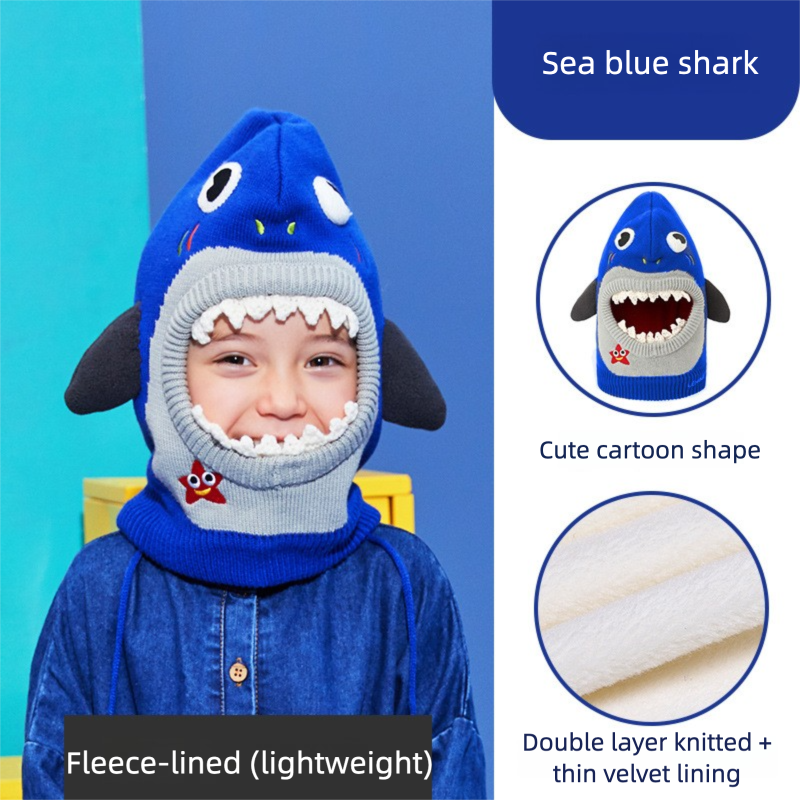 Children's Ear Protection Hat Cartoon Animal Fleece Lined Thickened Warm