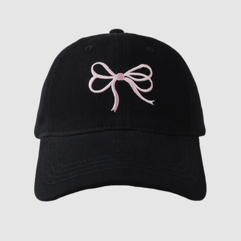 Double Bowknot Embroidered Baseball Cap