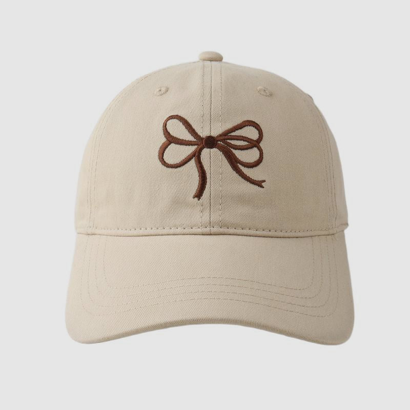 Double Bowknot Embroidered Baseball Cap