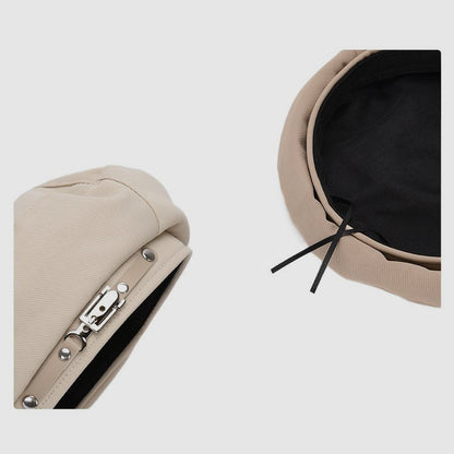 Metal Buckle Beret