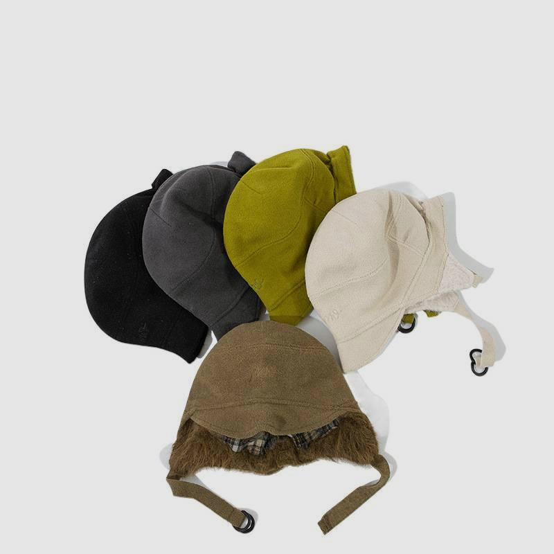 Line Doodle Embroidered Aviator Hat