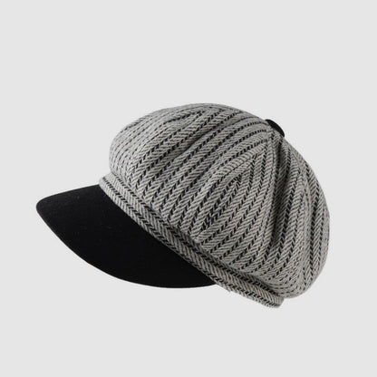 Patchwork Stripes British Newsboy Cap