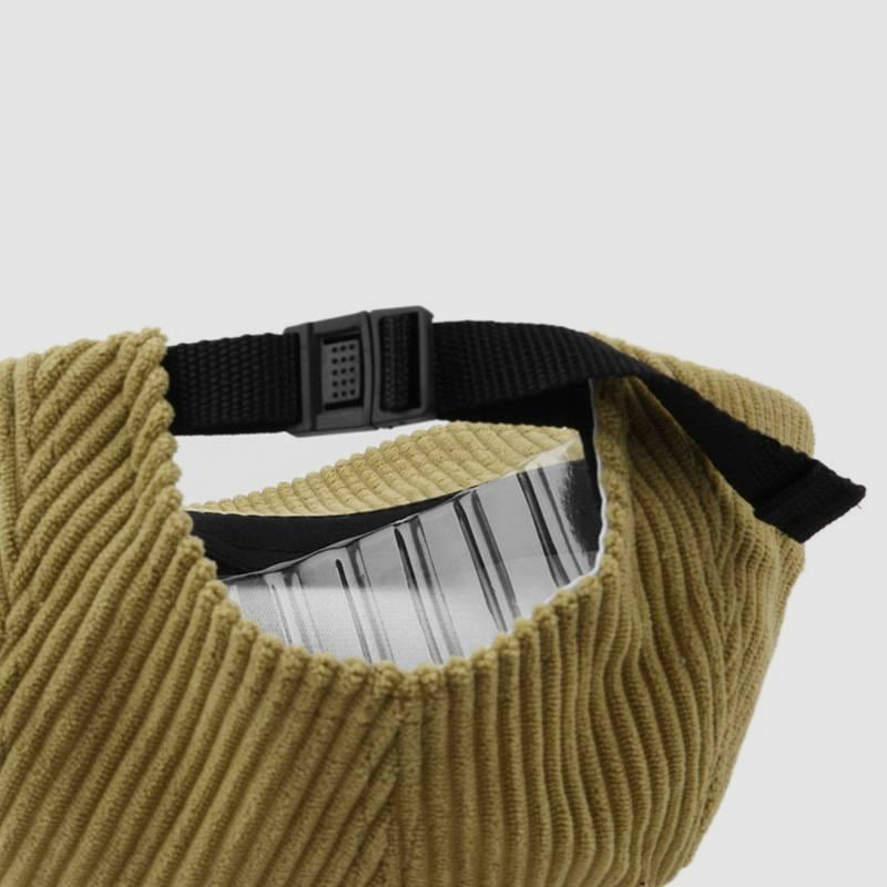 Corduroy Solid Color American Style Soft Brim Five-Panel Cap