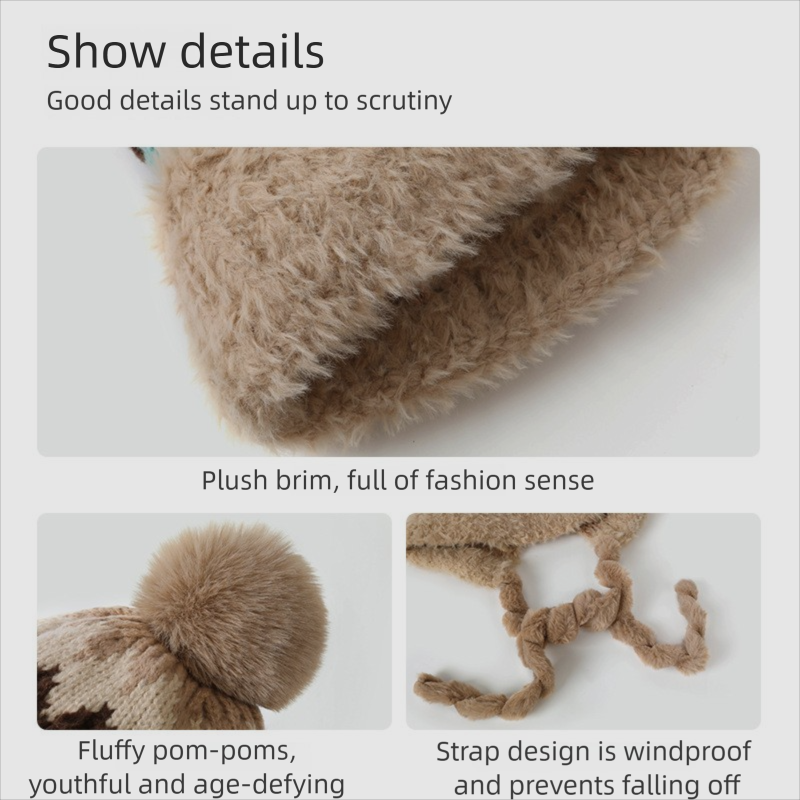 Big Head Colour-Block Fleece-Lined Balaclava