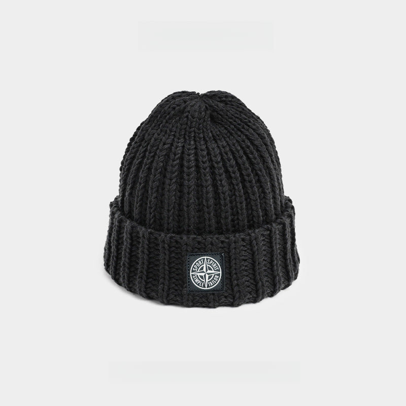 Solid Color Thick Needle Warm Beanie