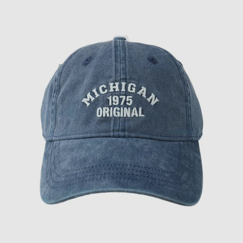 Washed Distressed Letters Embroidered Baseball Cap