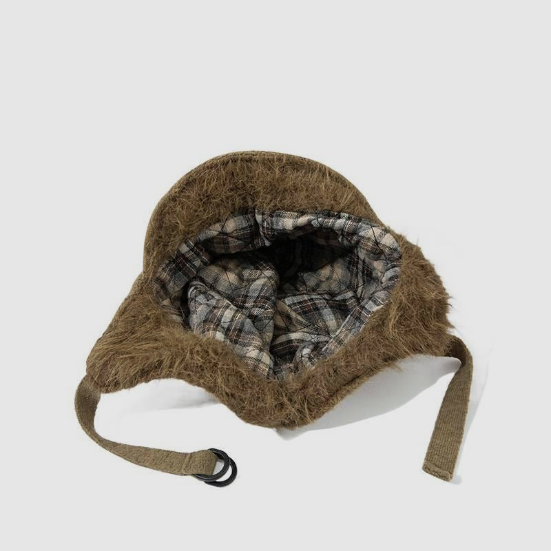 Line Doodle Embroidered Aviator Hat