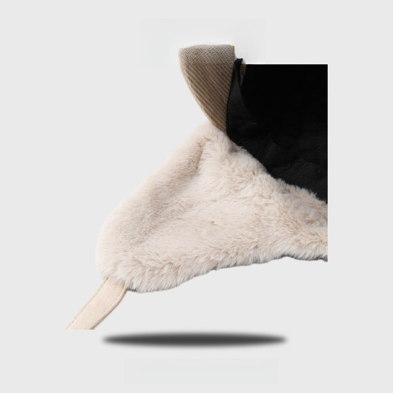 Thick Corduroy Lamb Hair Ear Protection Trapper