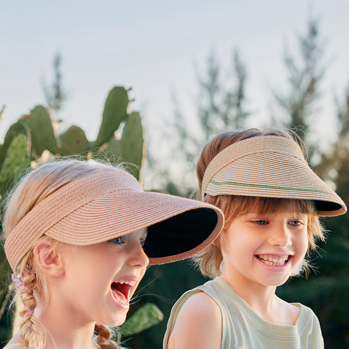 Children's Sun Hat Visor Hat Open Top Wide Brim