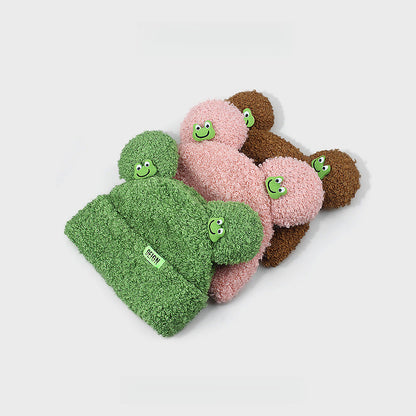 Cute Frog Lambswool Beanie