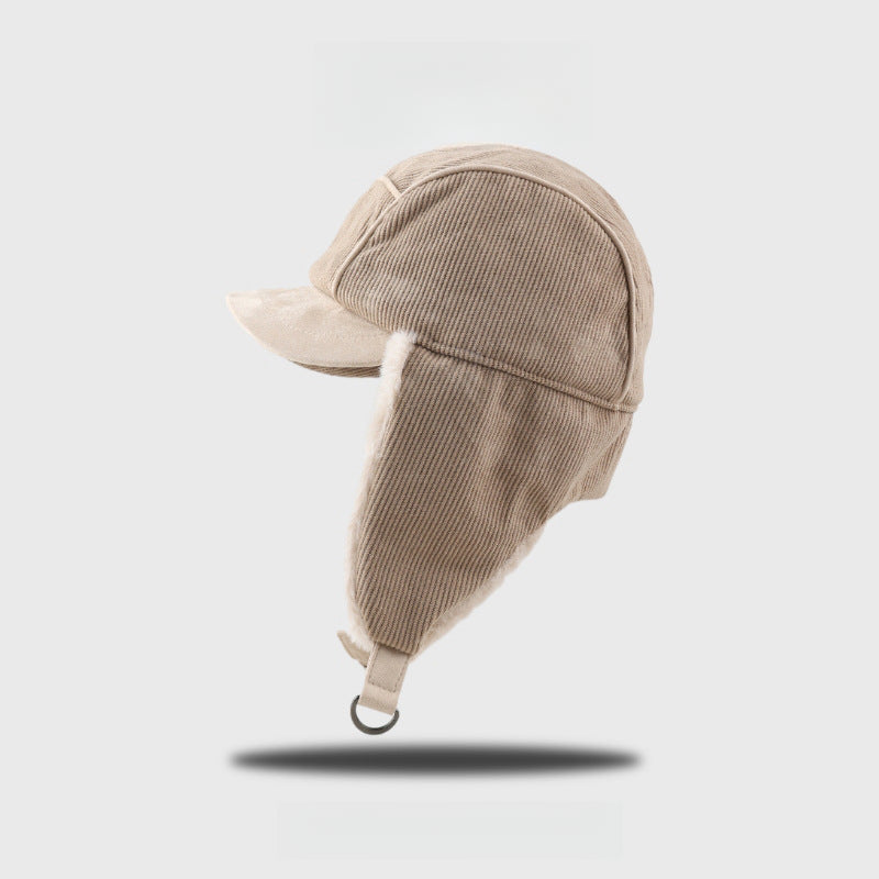Thick Corduroy Lamb Hair Ear Protection Trapper