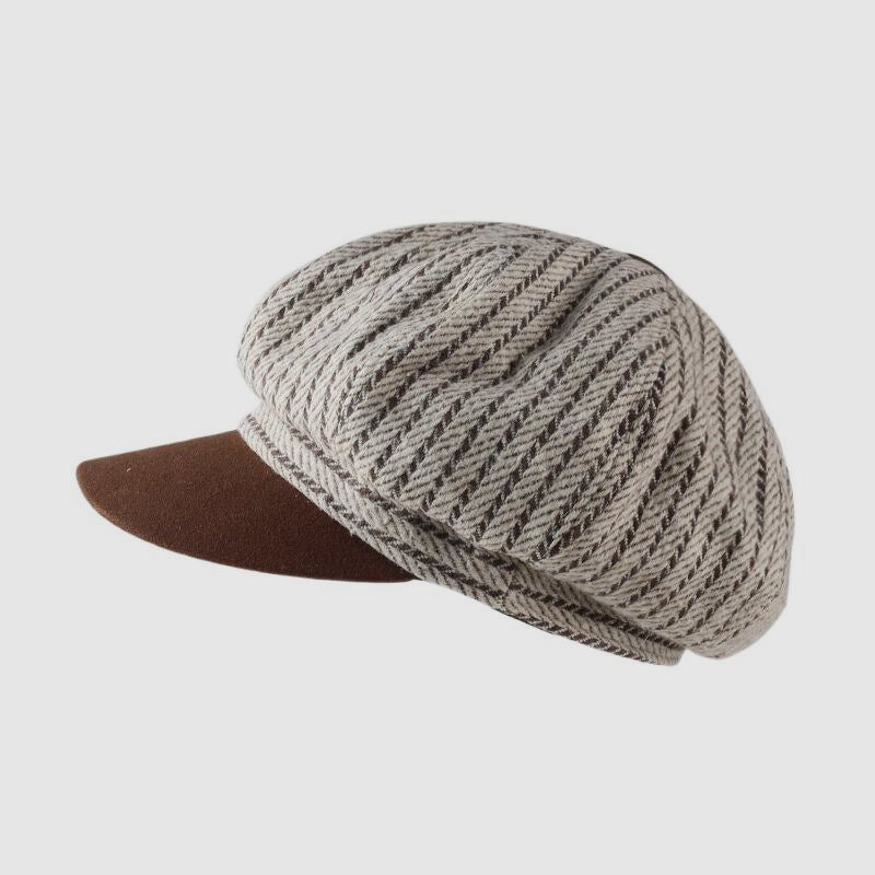 Patchwork Stripes British Newsboy Cap