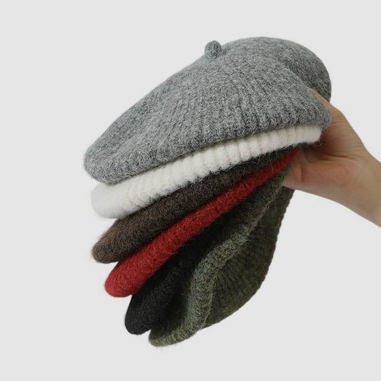 Wool Blend Minimalist Versatile Retro Beret