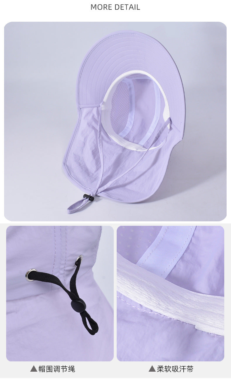 Children's Hat Cartoon Shawl Neck Protection Sun Protection Hat Quick Drying Waterproof Fisherman Hat