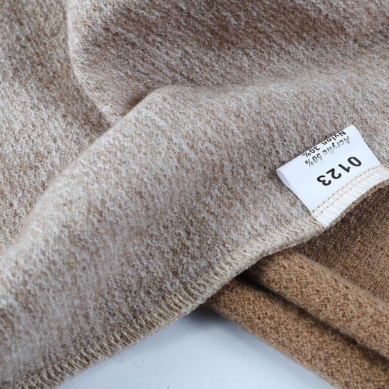 Warm Knitted Rolled Edge Slouchy Beanie