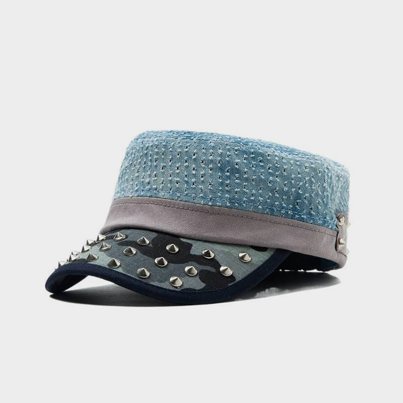 Hiphop Punk Hip-Hop Hat Leopard Head Pointed Rivet Hat