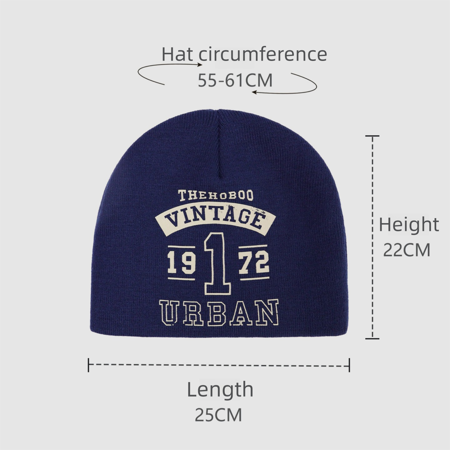 Retro 1972 Letter Knit Beanie