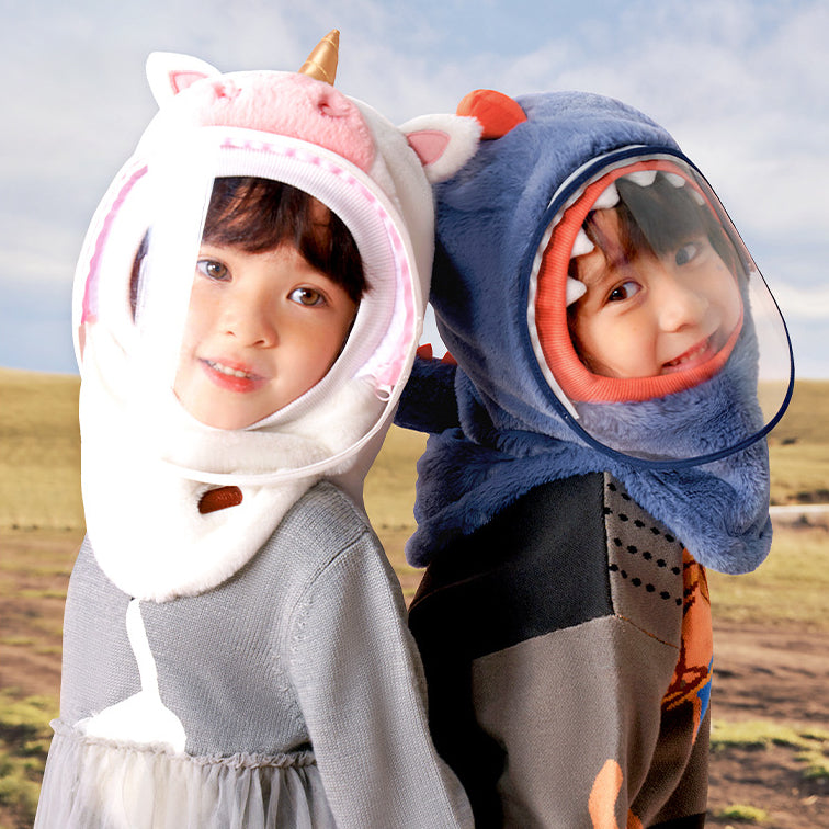 Children's Protective Warm Thickened Pullover Integrated Ear Protection Hat