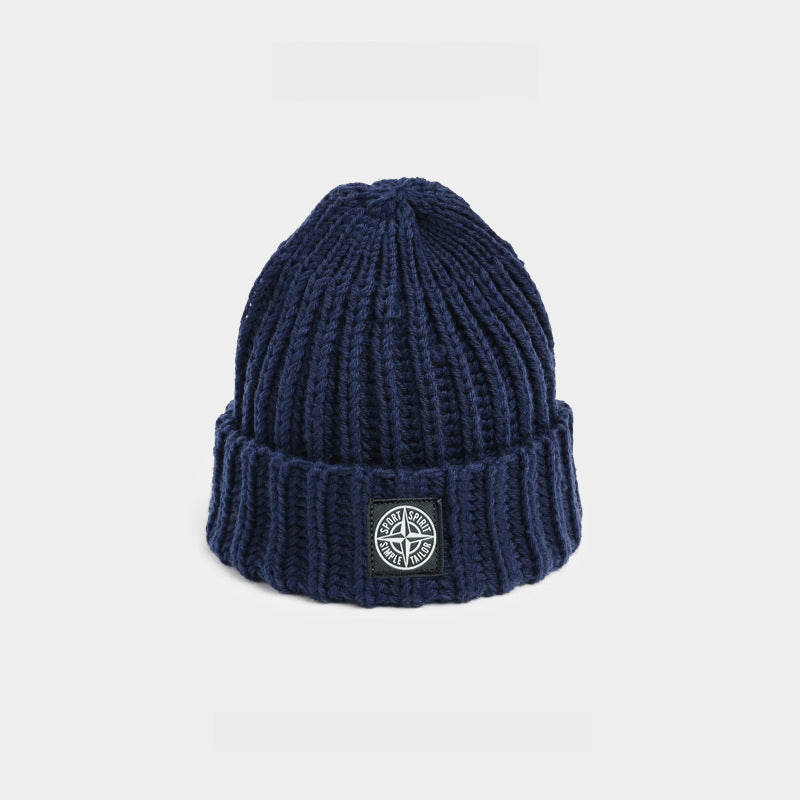 Solid Color Thick Needle Warm Beanie