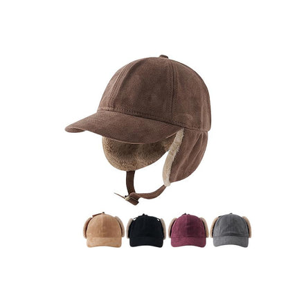 Winter Fleece-lined Outdoor Cycling Thick Windproof Warm Earflaps Cap