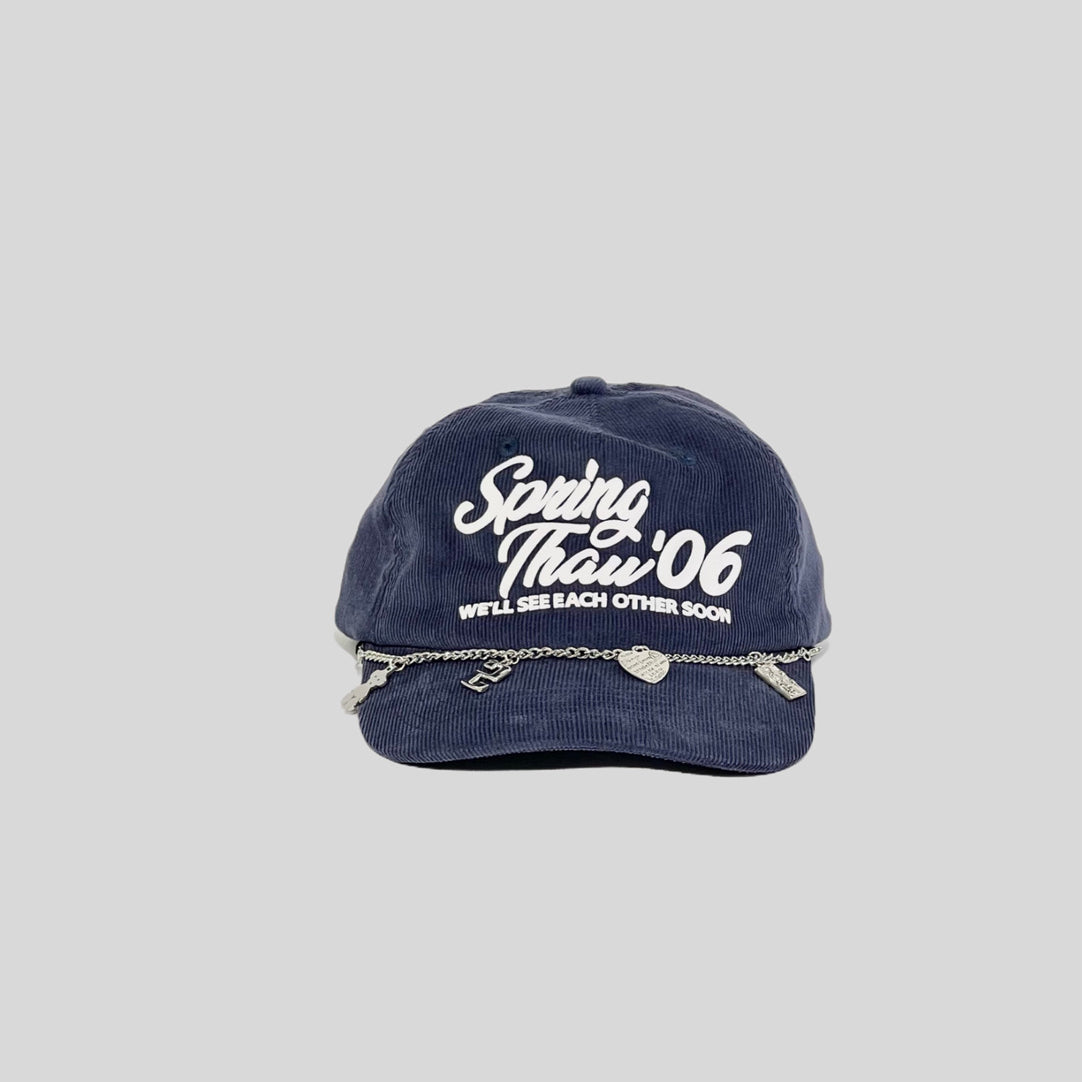 Detachable Chain Bracelet Corduroy Baseball Cap