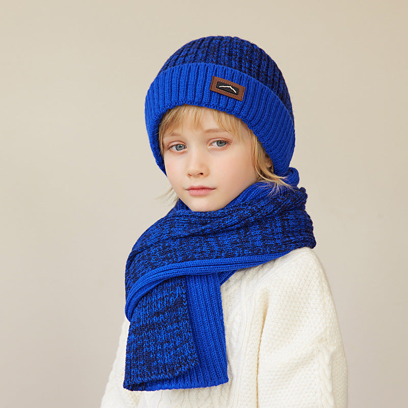 Children's Hat Scarf Gloves Three-piece Set Winter Outdoor Warm Beanie