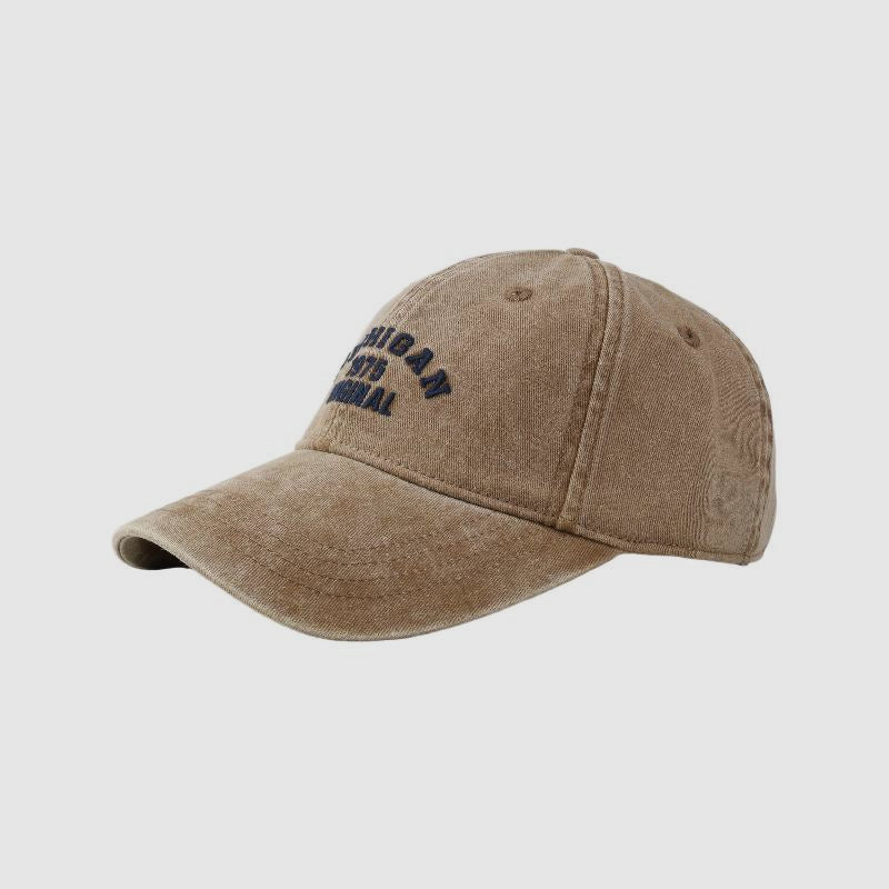 Washed Distressed Letters Embroidered Baseball Cap